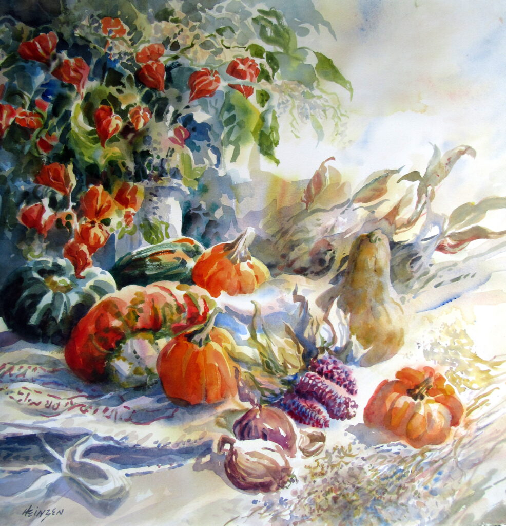 Squash and Chinese Lanterns